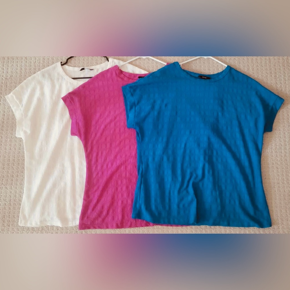 Set of Three waffle patterned women’s blouses